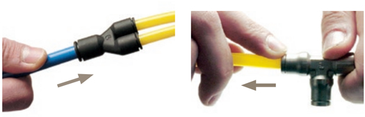 Racorduri push-in Legris conectare si deconectare