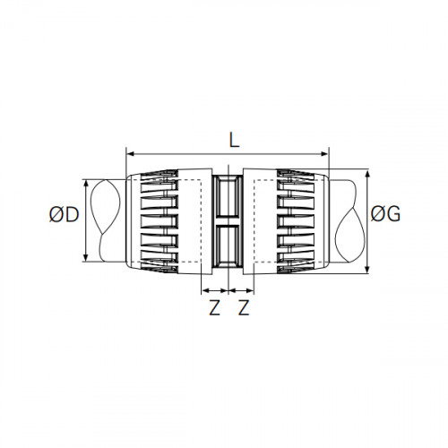 Racord rapid drept Transair, Ø50, Ø63