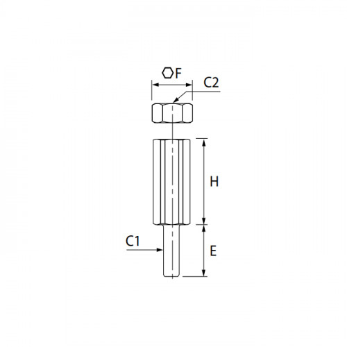 Adaptor clema pentru tija filetata