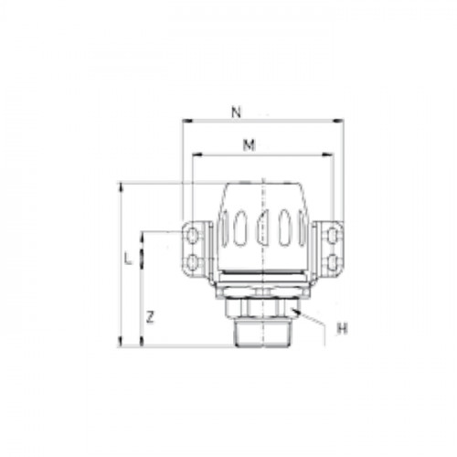 Racord rapid drept Transair, filet exterior BSPT si placa de fixare