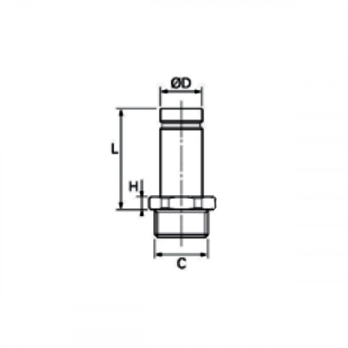 Racord drept adaptor Transair, filet exterior BSPT