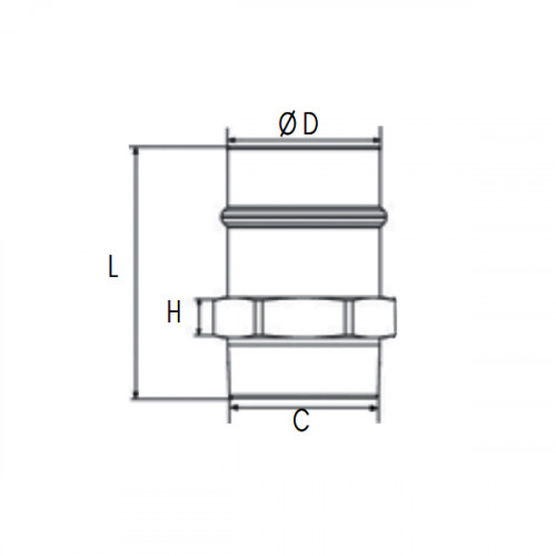 Racord drept adaptor Transair, filet exterior BSPT