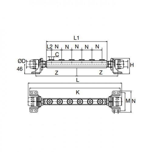 Distribuitor cu 6 iesiri, Transair