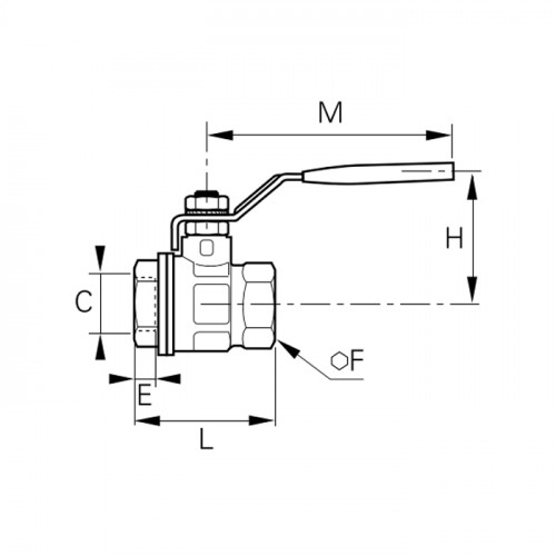 Robinet cu sfera, Transair, filet interior-interior