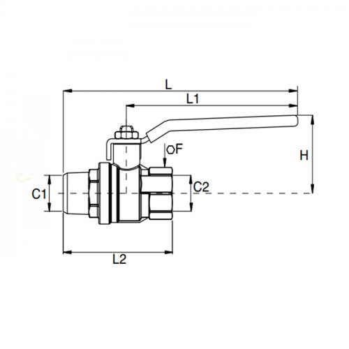 Robinet cu sfera, Transair, filet interior-exterior