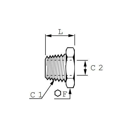 Racord adaptor reducator, alama nichelata, filet exterior BSPT