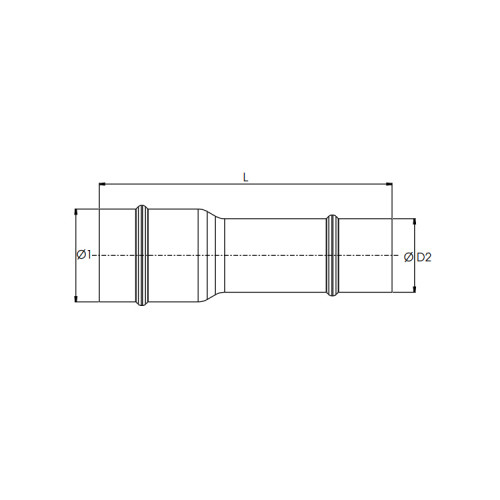 Racord reducator Transair gama inox, Ø60, Ø76, Ø100