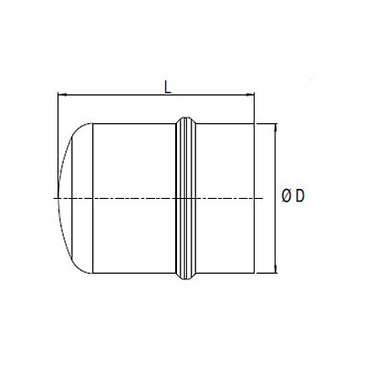 Capac teava inox Transair, Ø76, Ø100