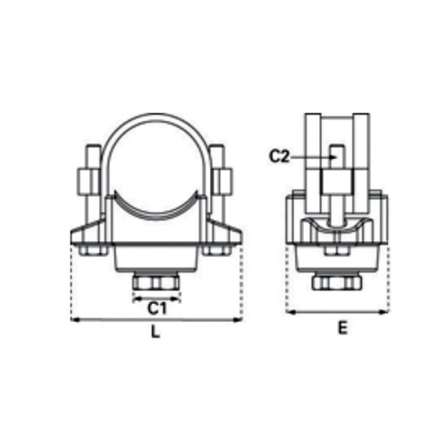 Ramificatie rapida Transair gama inox, Ø42, Ø60, Ø76, Ø100, cu filet interior
