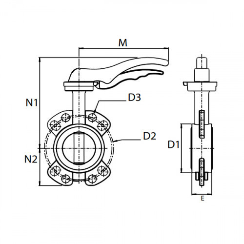 Robinet fluture, Transair gama inox