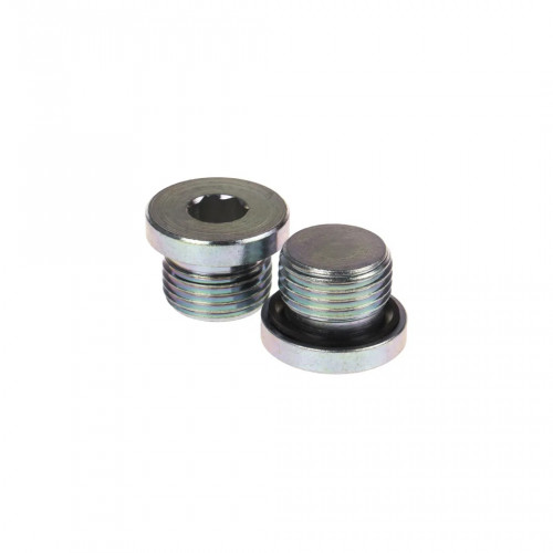 Dop hexagon interior si guler, alama nichelata, filet exterior BSPP si M5, garnitura de etansare