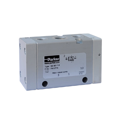 Valva 3/2, seria S9, dubla actionare pneumatica, piston diferential