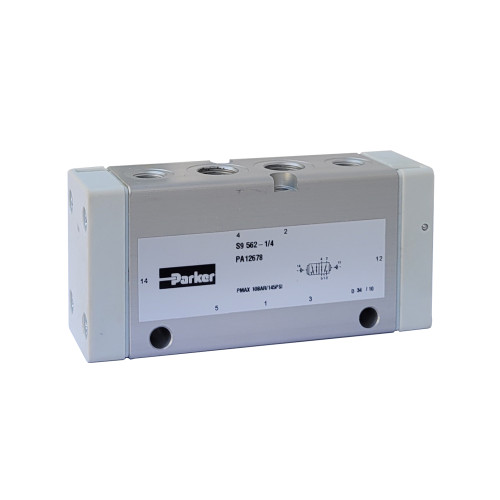 Valva 5/2, seria S9, dubla actionare pneumatica, piston diferential