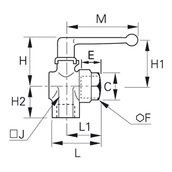 Robinet cu sfera, cu ventilare, filet interior-interior