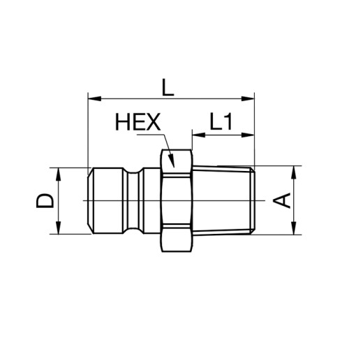 Cupla rapida tata, seria 86/87/88, cu filet exterior