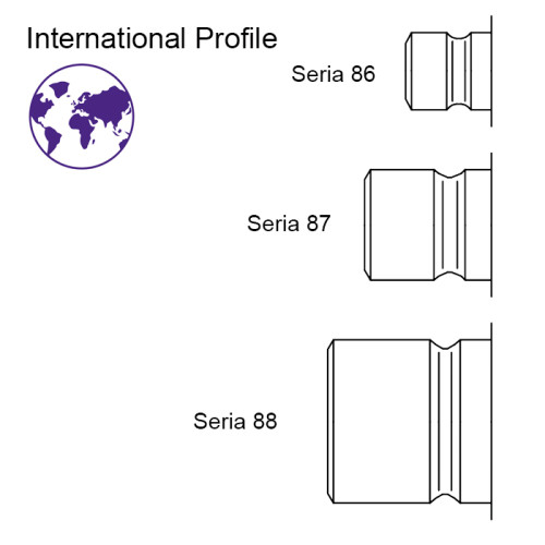 Cupla rapida tata, seria 86/87/88, cu filet exterior