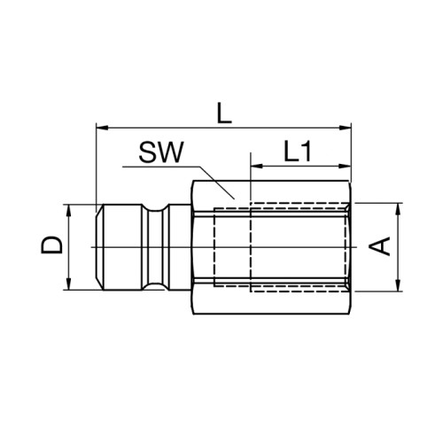 Cupla rapida tata, seria 86/87/88, cu filet interior