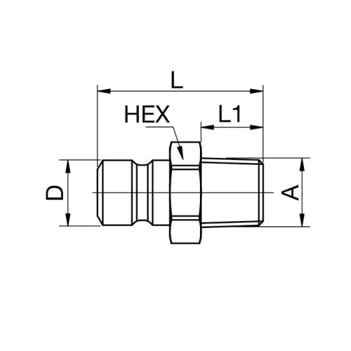 Cupla rapida tata, seria 86/87/88, cu filet exterior