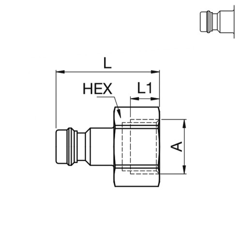 Cupla rapida tata, seria 21 - safety, filet interior