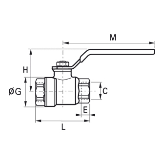 Robinet cu sfera, inox, filet interior-interior