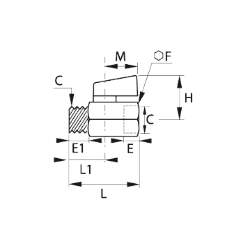 Robinet cu sfera, seria light, garnituri PTFE