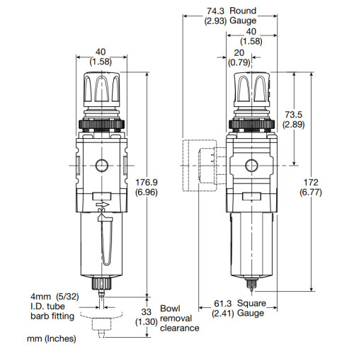 Filtru-regulator, seria P31 Parker Global