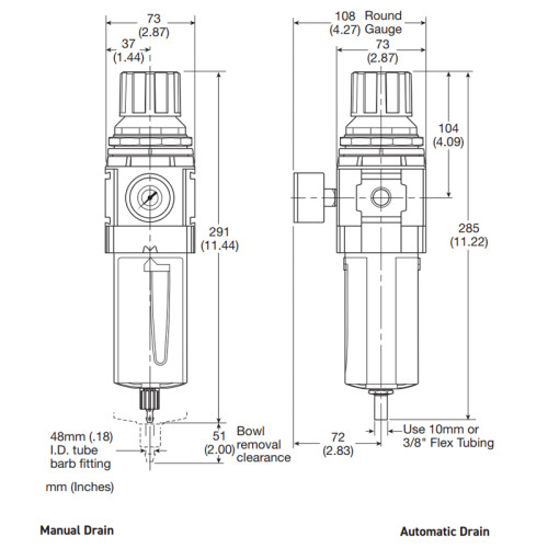 Filtru-regulator, seria P33 Parker Global