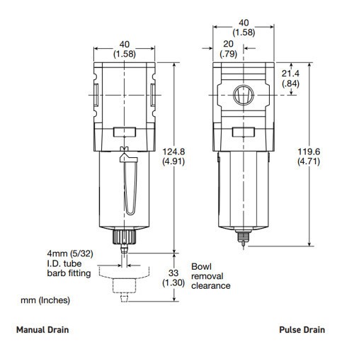 Filtru-separator, seria P31 Parker Global