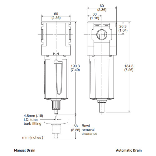 Filtru-separator, seria P32 Parker Global