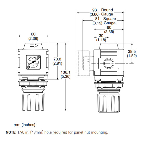 Regulator de presiune, seria P32 Parker Global