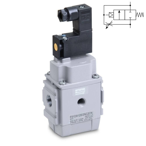 Valva soft start 2/2, actionare electrica / pneumatica, seria P31 Parker Global