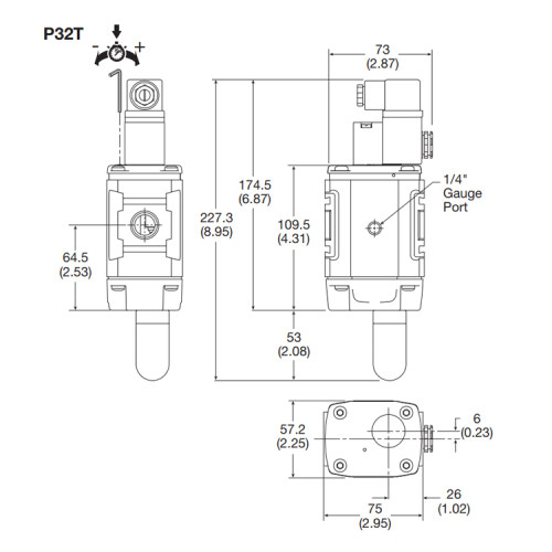 Valva soft start 3/2 cu ventilare, actionare electrica / pneumatica, seria P32 Parker Global