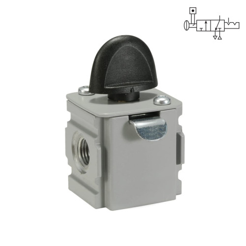 Valva shut-off 3/2 cu ventilare, actionare manuala, seria P31 Parker Global