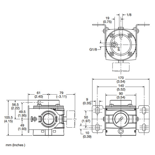 Regulator de presiune cu pilot extern, seria P3Y Parker-Origa