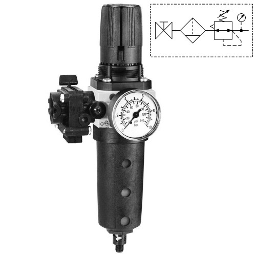 Filtru-regulator + valva 3/2 cu blocare, seria P3X Parker-Origa