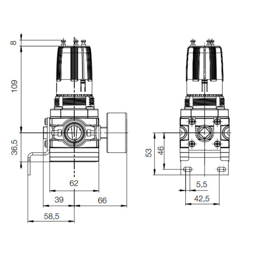 Regulator de presiune, seria P3X Parker-Origa