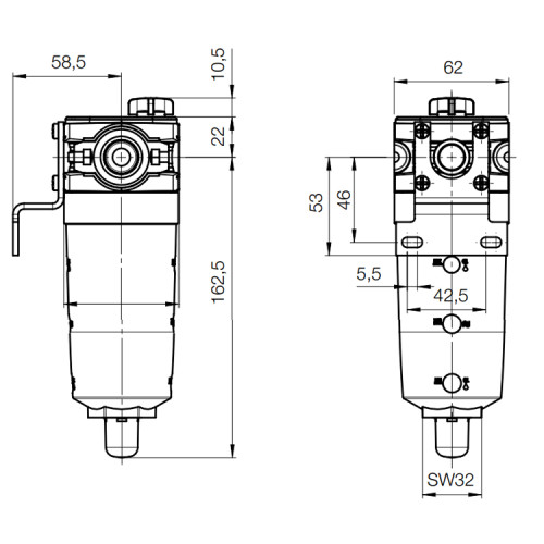 Ungator aer comprimat, seria P3X Parker-Origa