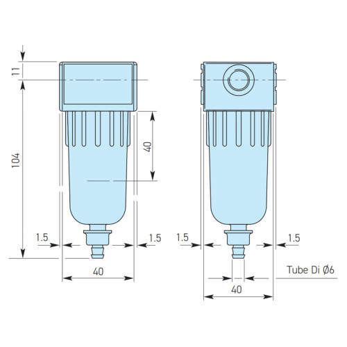 Filtru-separator, seria P3L Parker-Origa