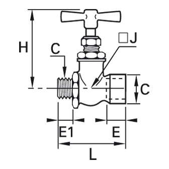 Robinet cu ac, filet interior-exterior