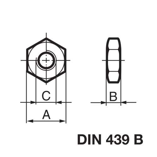 Piulita tija cilindru pneumatic ISO 15552 seria P1F