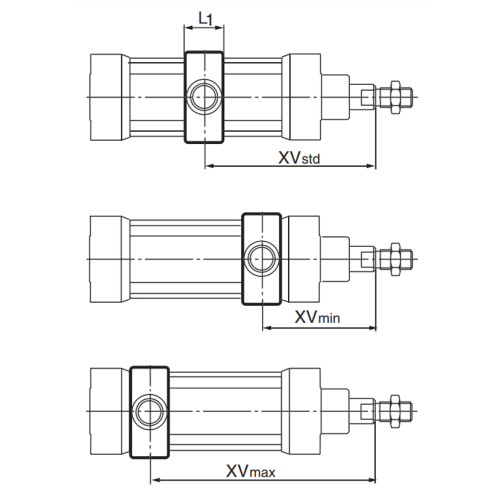 Jug articulatie pivotanta corp cilindru