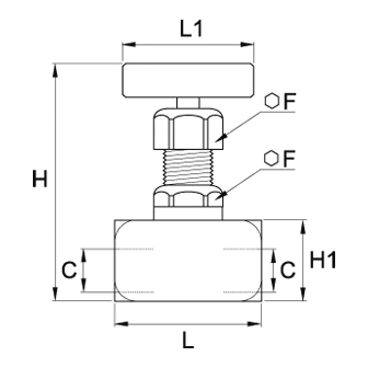 Robinet cu ac, inox, inalta presiune