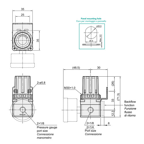 Regulator de presiune, seria TU-R2
