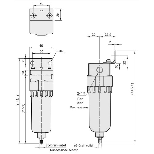 Filtru-separator, seria TU-F2