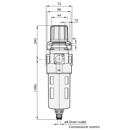 Filtru-regulator, seria TU-FR4