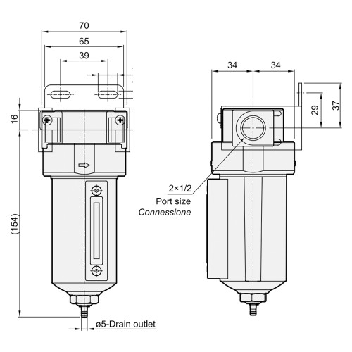 Submicrofiltru, seria TU-MMF4