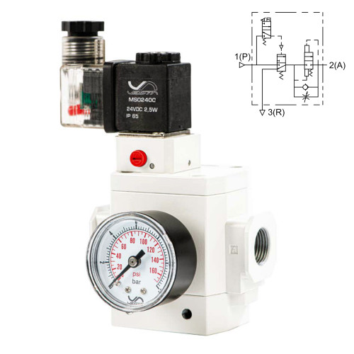 Valva soft-start / shut-off, 3/2 cu ventilare, actionare electrica, seria TU-VS4