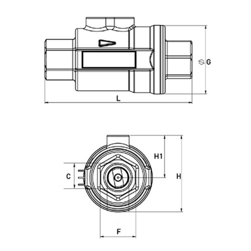Valva axiala cu magnet, normal inchis, garnituri EPDM