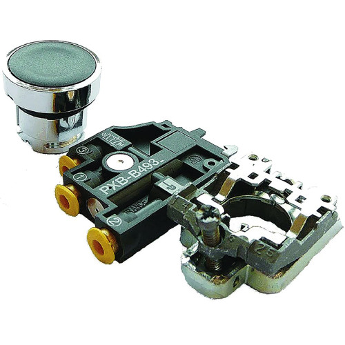 Valva pneumatica 3/2 de panou, actionare cu buton prin apasare, revenire cu arc