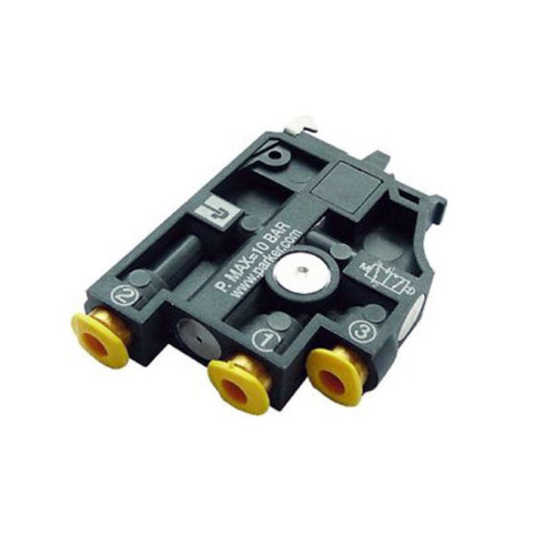 Valva 3/2 pneumatica, seria PXB, pentru actionare cu buton, racorduri push-in tub Ø4 mm